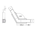 Łącznik kątowy 120° anodowany do profilu aluminiowego LED VARIO30-07 - wymiary