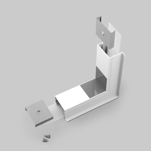 Łącznik kątowy 270° biały gięty do profilu aluminiowego LED VARIO30-07