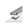 Dwustronna taśma samoprzylepna 25mm x 25mm do profili aluminiowych LED - montaż
