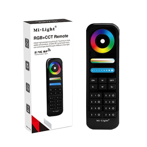 Pilot LED - RGB+CCT - 8 strefowy - FUT089-B - Czarny
