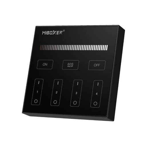 Panel LED naścienny - Mono - 4 stefowy - 2x1,5V - B1-B
