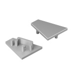 Zaślepka srebrna do profilu aluminiowego LED CORNER12.v2 - kpl. 2 szt.
