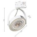 Lampa szynowa 3-fazowa LUGAR WHITE 1xAR111 GU10 - ML7056