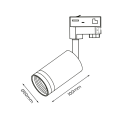 Lampa szynowa 3-fazowa PIPE RING BLACK 1xGU10 - ML7671