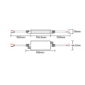 Odbiornik LED - RGB+CCT - 12-24V 12A - IP66 - FUT039S-P - Rysunek techniczny