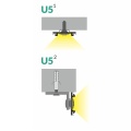 Profil aluminiowy LED ARC12 - gięty - biały malowany z kloszem - przekroje uchwytów