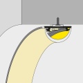 Profil aluminiowy LED ARC12 - gięty - surowy z kloszem - 1mb - przekrój