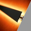 Profil aluminiowy LED BACK10 anodowany z kloszem - realizacja z przekrojem