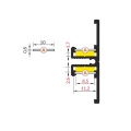 Profil aluminiowy LED BACK10 biały malowany z kloszem - wymiary klosza