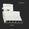 Lampa szynowa LED 3-fazowa 12W 960lm Samsung LED - biała - VT-416-W
