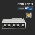 Lampa szynowa LED 3-fazowa 12W 960lm Samsung LED - biała - VT-416-W