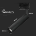 Lampa szynowa LED 3-fazowa 15W 1050lm Samsung LED - czarna - VT-415-B