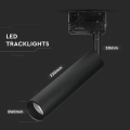 Lampa szynowa LED 3-fazowa 20W 1400lm Samsung LED - czarna - VT-420-B