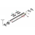 Profil aluminiowy LED BEGTIN12 surowy z kloszem - schemat montażowy z opcjonalnymi akcesoriami
