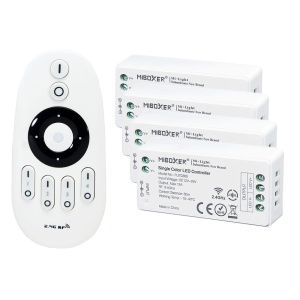 Ściemniacz LED - Mono - 4 strefowy - Pilot + odbiorniki - zestaw