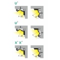 Profil aluminiowy LED CORNER10 - RAL - 1mb - przekroje uchwytów