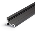 Profil aluminiowy LED CORNER10 anodowany czarny z kloszem