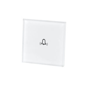 Mały szklany panel dotykowy pojedynczy dzwonkowy biały - 1-sekcyjny - TM813W - TOUCHME