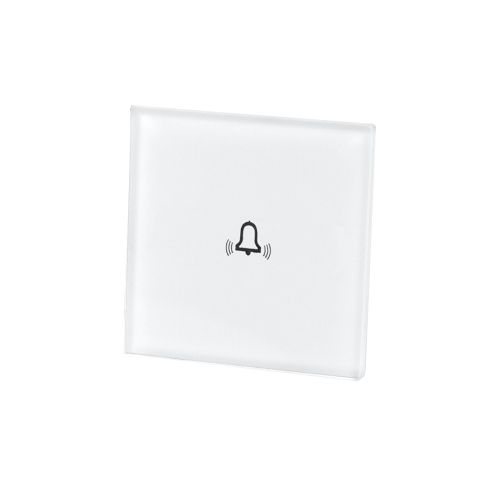 Mały szklany panel dotykowy pojedynczy dzwonkowy biały - 1-sekcyjny - TM813W - TOUCHME