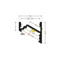 Profil aluminiowy LED CORNER10.v2 - RAL - wymiary
