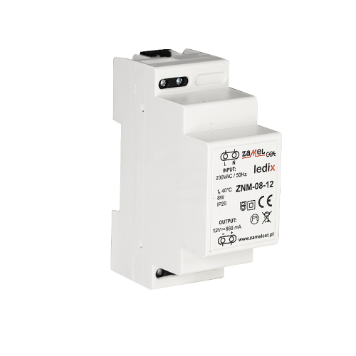 Zasilacz LED napięciowy na szynę DIN 14V DC 0,57A 8W - Zamel - ZNM-08-14