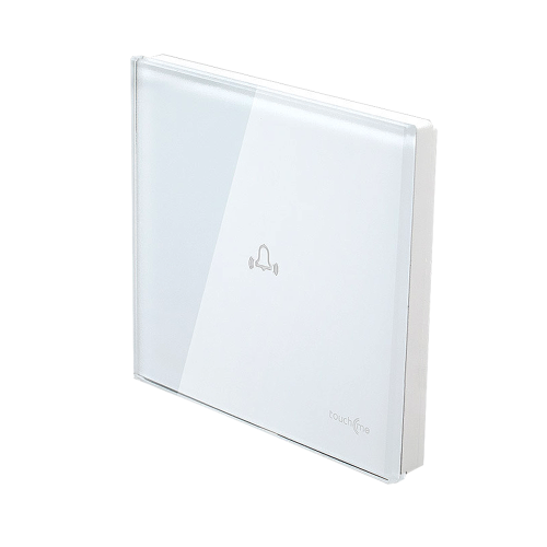 Szklany panel dotykowy pojedynczy dzwonkowy biały - 1-sekcyjny - TM713W - TOUCHME