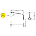 Uchwyt - wysięgnik ścienny do profilu aluminiowego PEN12 - srebrny - rysunek techniczny