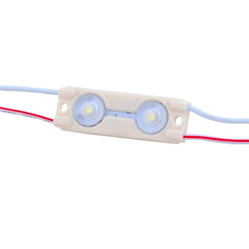 Moduł LED 2 diody 2835 - IP67 12V 0.48W - Soczewka