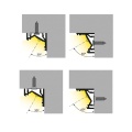 Profil aluminiowy LED CORNER12.v2 - RAL - przekroje uchwytów