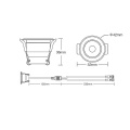 Oprawa sufitowa RGB+W typu spotlight LED - 3W 12V - SL4-12