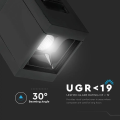 Lampa szynowa LED magnetyczna 1W 35lm 24V - czarna - VT-4141