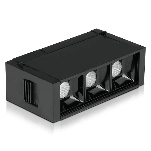 Lampa szynowa LED magnetyczna 3W 240lm 24V - czarna - VT-4143