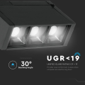 Lampa szynowa LED magnetyczna 3W 240lm 24V - czarna - VT-4143