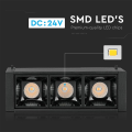 Lampa szynowa LED magnetyczna 3W 240lm 24V - czarna - VT-4143