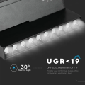 Lampa szynowa LED magnetyczna 20W 1200lm 24V - czarna - VT-4220