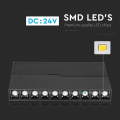Lampa szynowa LED magnetyczna 20W 1200lm 24V - czarna - VT-4220