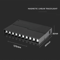 Lampa szynowa LED magnetyczna 20W 1200lm 24V - czarna - VT-4220