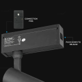 Lampa szynowa LED magnetyczna 15W 900lm 24V - czarna - VT-4215