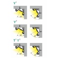 Profil aluminiowy LED CORNER14 - RAL - przekroje uchwytów