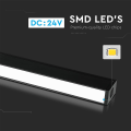Lampa szynowa LED magnetyczna 30W 2700lm 24V - czarna - VT-4131