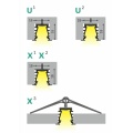 Profil aluminiowy LED DEEP10 anodowany z kloszem - 2mb - przekroje uchwytów
