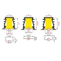 Profil aluminiowy LED DEEP10 anodowany z kloszem - 2mb - wymiary kloszy
