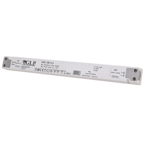 Zasilacz napięciowy ultrapłaski GLP 12V 100W 8.34A GTPC-100-12-S