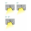 Profil aluminiowy LED DIAGONAL14 - RAL - 1mb - przekroje uchwytów
