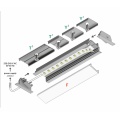 Profil aluminiowy LED DIAGONAL14 - RAL - 1mb - schemat montażowy z opcjonalnymi akcesoriami