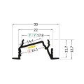 Profil aluminiowy LED DIAGONAL14 - RAL - 1mb - wymiary