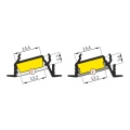 Profil aluminiowy LED DIAGONAL14 - RAL - 1mb - wymiary kloszy