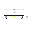 Profil aluminiowy LED FIX12 surowy - wymiary