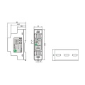 Zasilacz napięciowy na szynę DIN POS 12V 15W DIN15W12 - rysunek techniczny