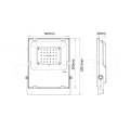Naświetlacz LED RGB+CCT (RGBWW) 30W 86-265V - Biała Ciepła/Zimna - Rysunek techniczny